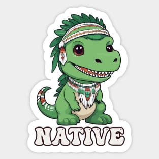 Native American Indigenous Trex Sticker